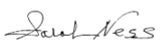 Sarah Ness signature